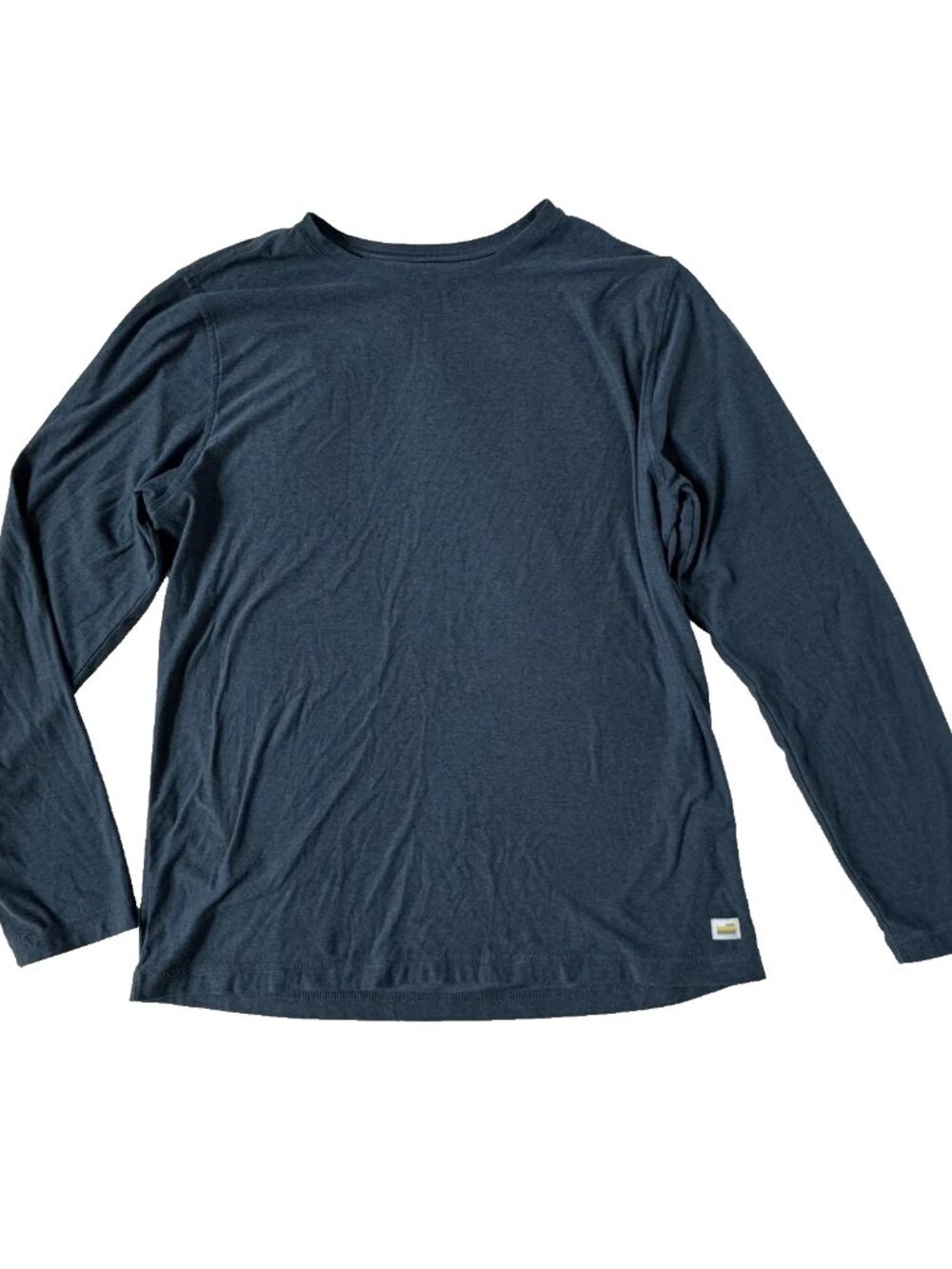 Vuori Mens L Long Sleeve Tee Shirt T Blue Heathered Strato Tech Top